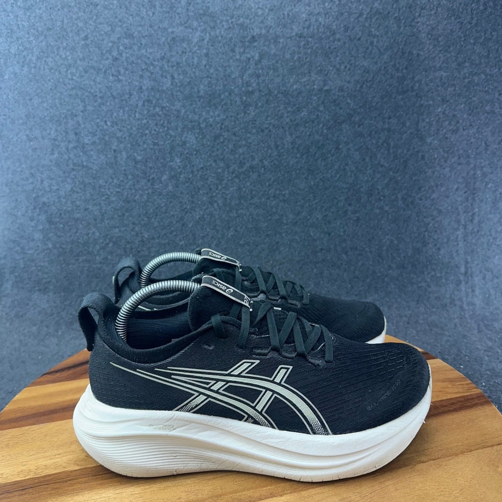 Asics GEL-Nimbus 27 Black Running Shoes Sneaker 1012B752 Women's Size 8.5